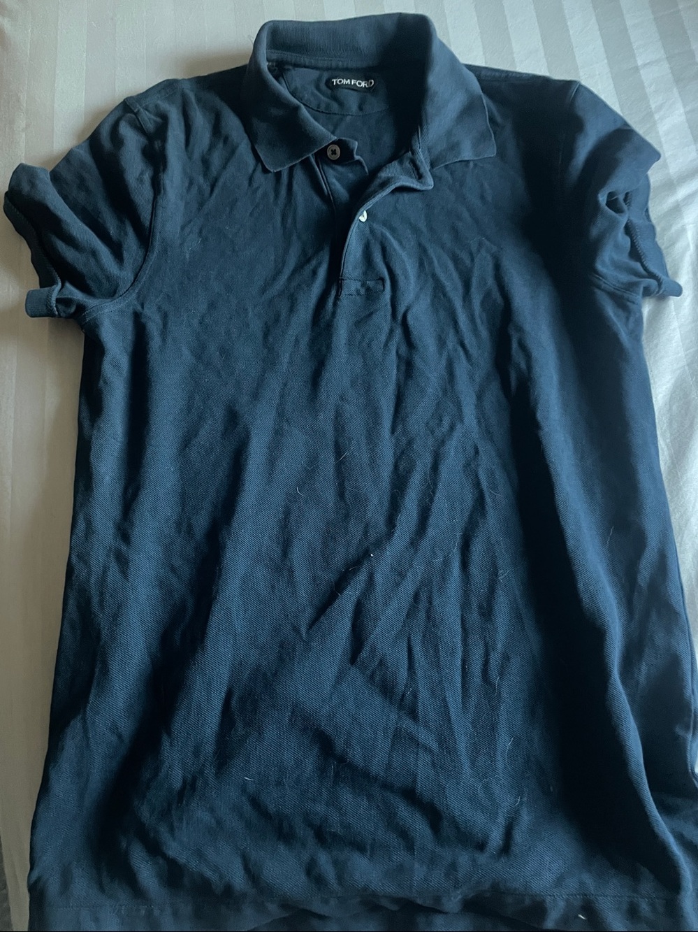 Tom Ford Blue Polo with Classic Collar